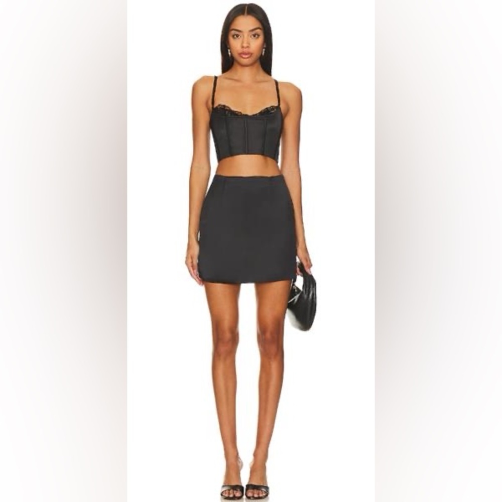 Bardot Satin Mini Skirt